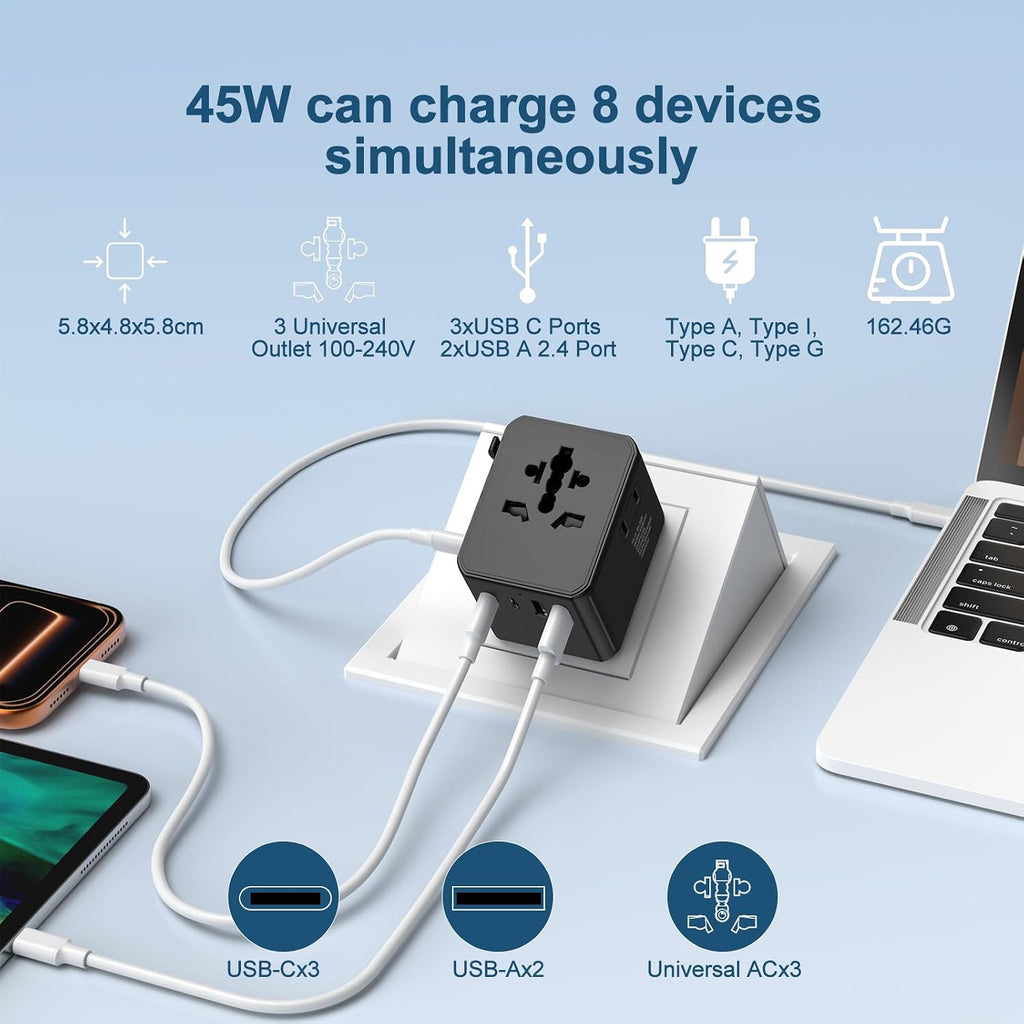 Universal Travel Adapter International Power Plug Converter