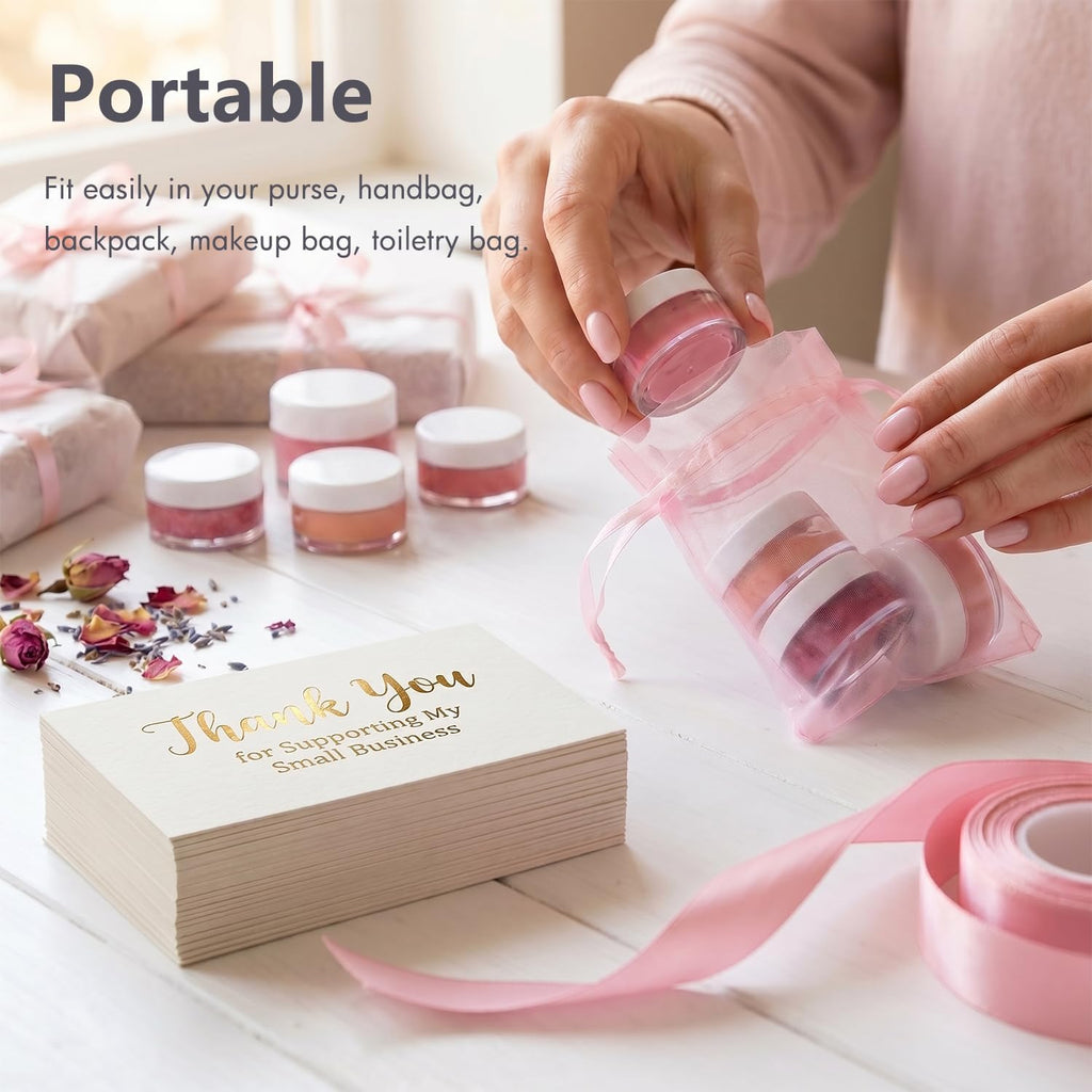 5 Gram Sample Containers 25 Count Small Travel Containers with Lids