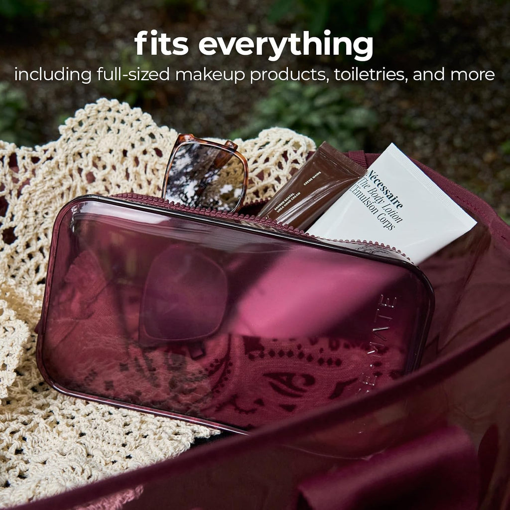 Case-Mate Jelly Makeup Bag - Waterproof Zipper Pouch - Mulberry