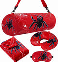 Moukeren 4 Pcs Spider Travel Pillow and Blanket Set