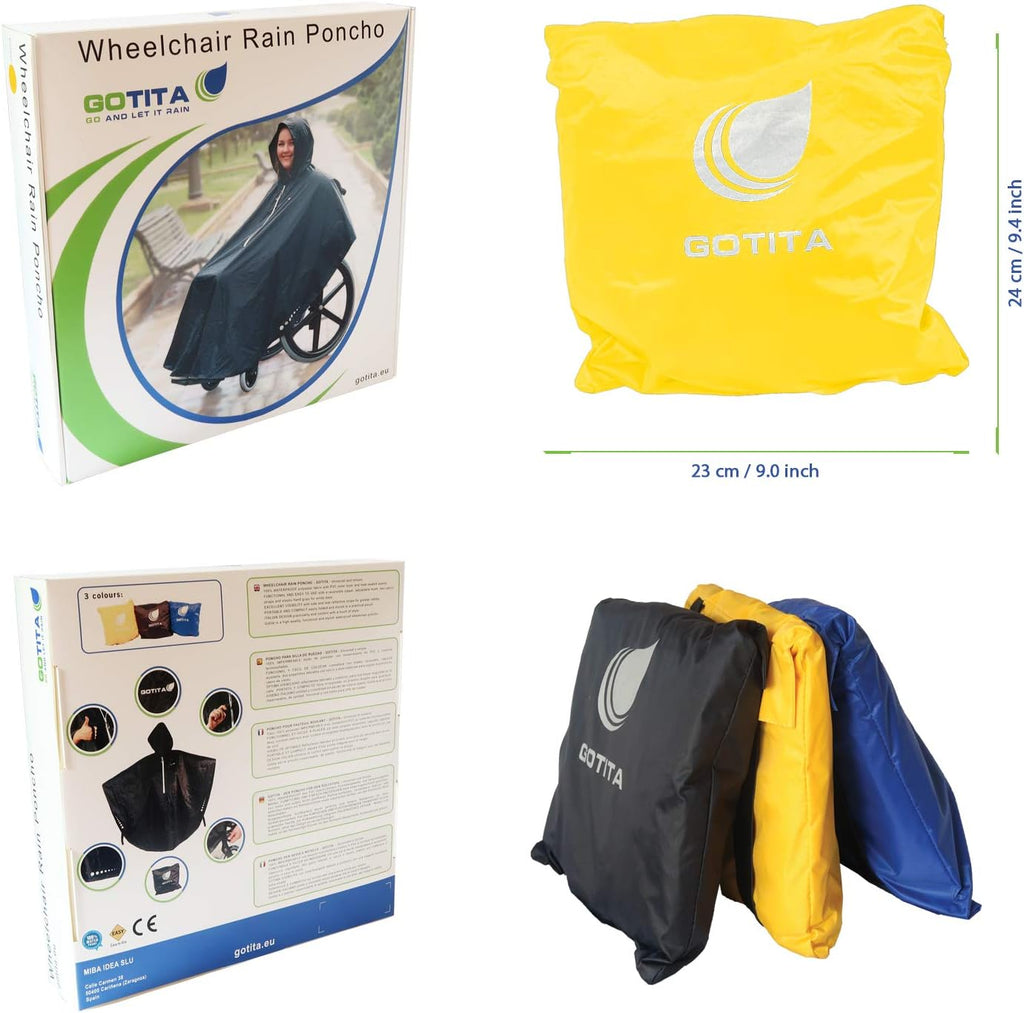 – Waterproof Poncho for wheelchairs – Universal Raincoat – Italian design