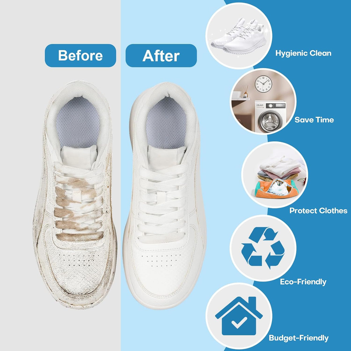 Shoe Washing Machine Bag: Laundry Shoe Bag for Washer and Dryer - 2pc Reusable Shoe Cleaning Bag for Sneaker Tennis Shoes Unstain Cleaner Kit(Orange 2 Pcs)