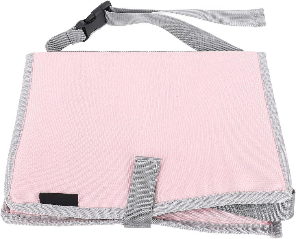Airplane Tray Cover for Kids, Foldable Travel Organizer for Planes (Pink)