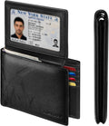 RUNBOX Wallet for Men Leather RFID Blocking Bifold Front Pocket Wallet