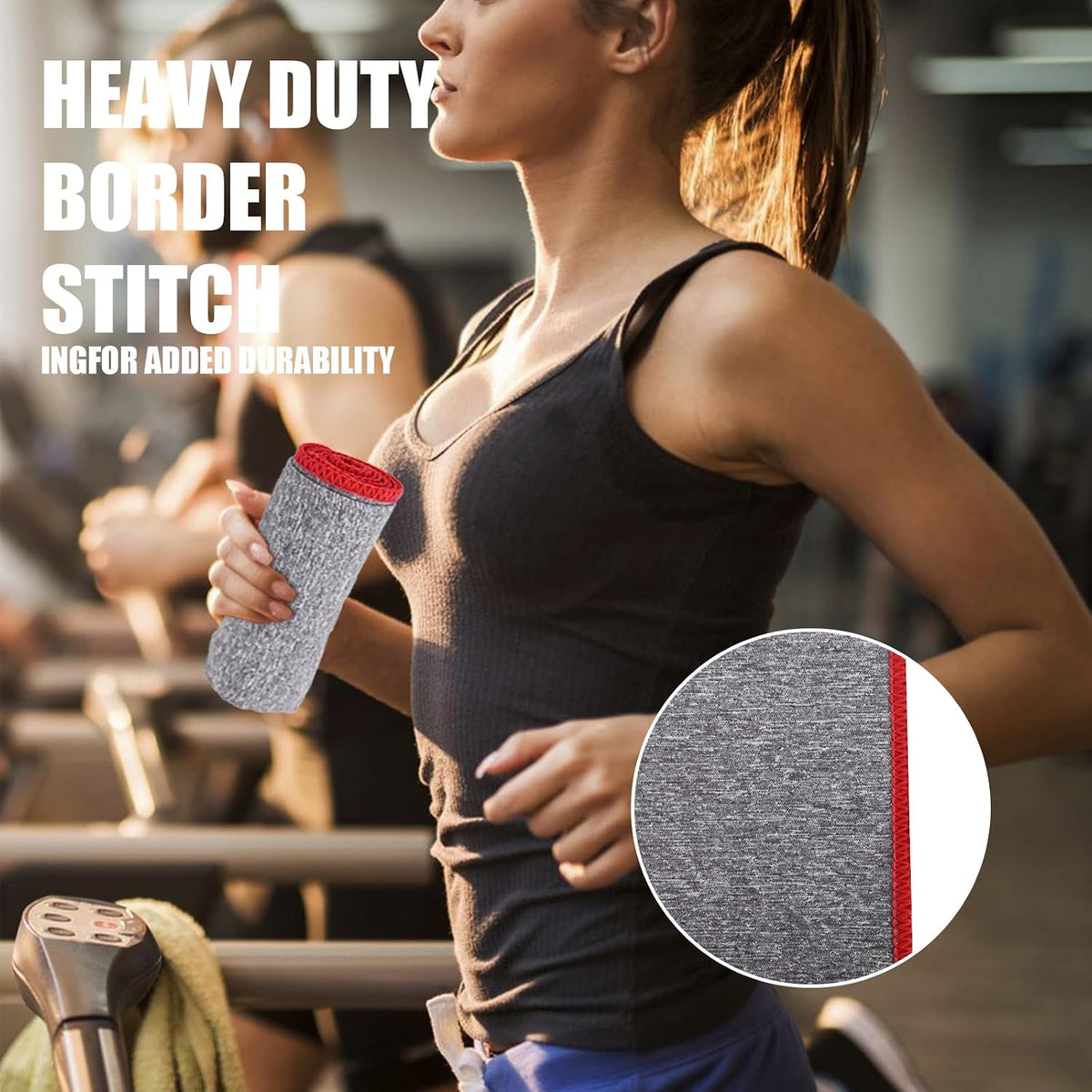 Microfiber Quick Dry Gym Towel, Lint Free Odor-Free Absorbent Fiber, Fast Drying, Men & Women Workout Gear for Body Sweat, Working Out, Towels (Grey, 5Pack - 16 * 27Inch) (Pack of 2)
