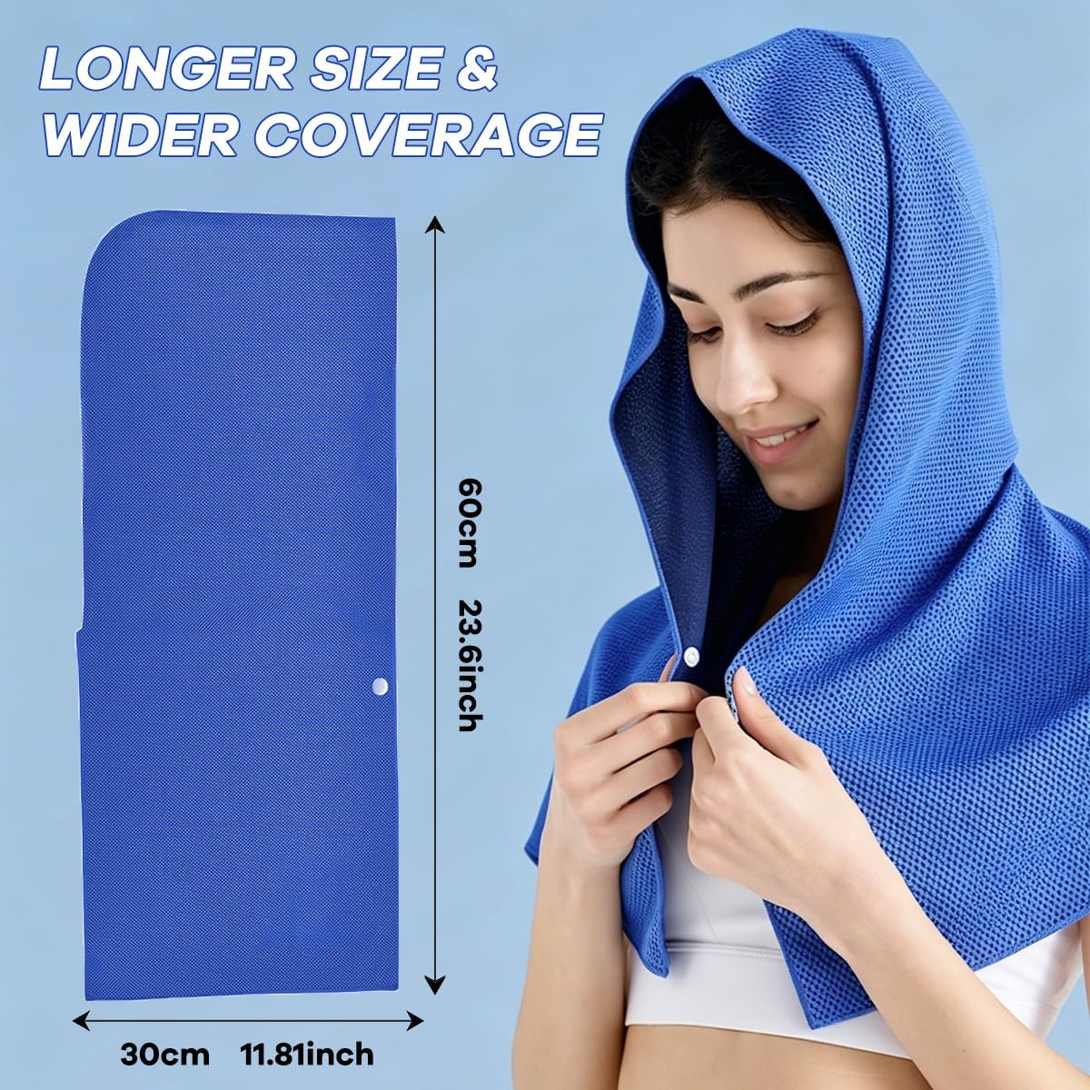 (2PCS) Sports Towel, Instant Cooling Towel, Quick Dry Travel Towel, Ice Sports Hat, Quick Dry Microfiber, Cooler Heat Relief Towel, Microfiber, Instant Cooling for Sport, Gym, Camping