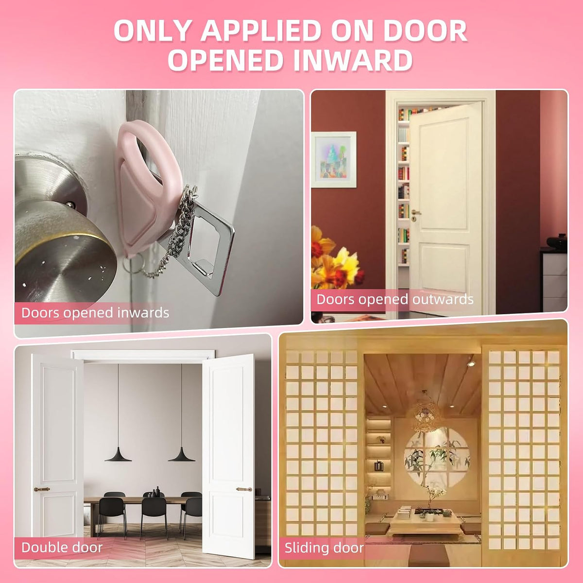 Portable Door Lock for Travel Security Hotel Room Safety Device