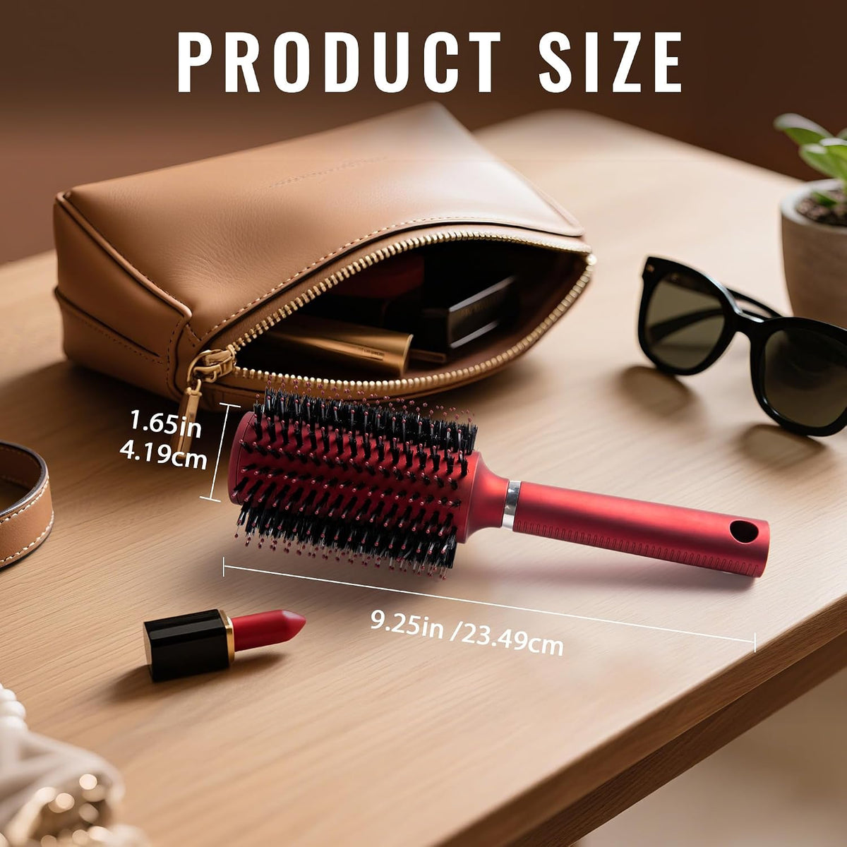 Diversion Safe Hair Brush Secret Safe Can, Hidden Storage for Money, Jewelry, Valuables, Secret Storage Box with Large Hidden Compartment for Travel or Home Use - Red