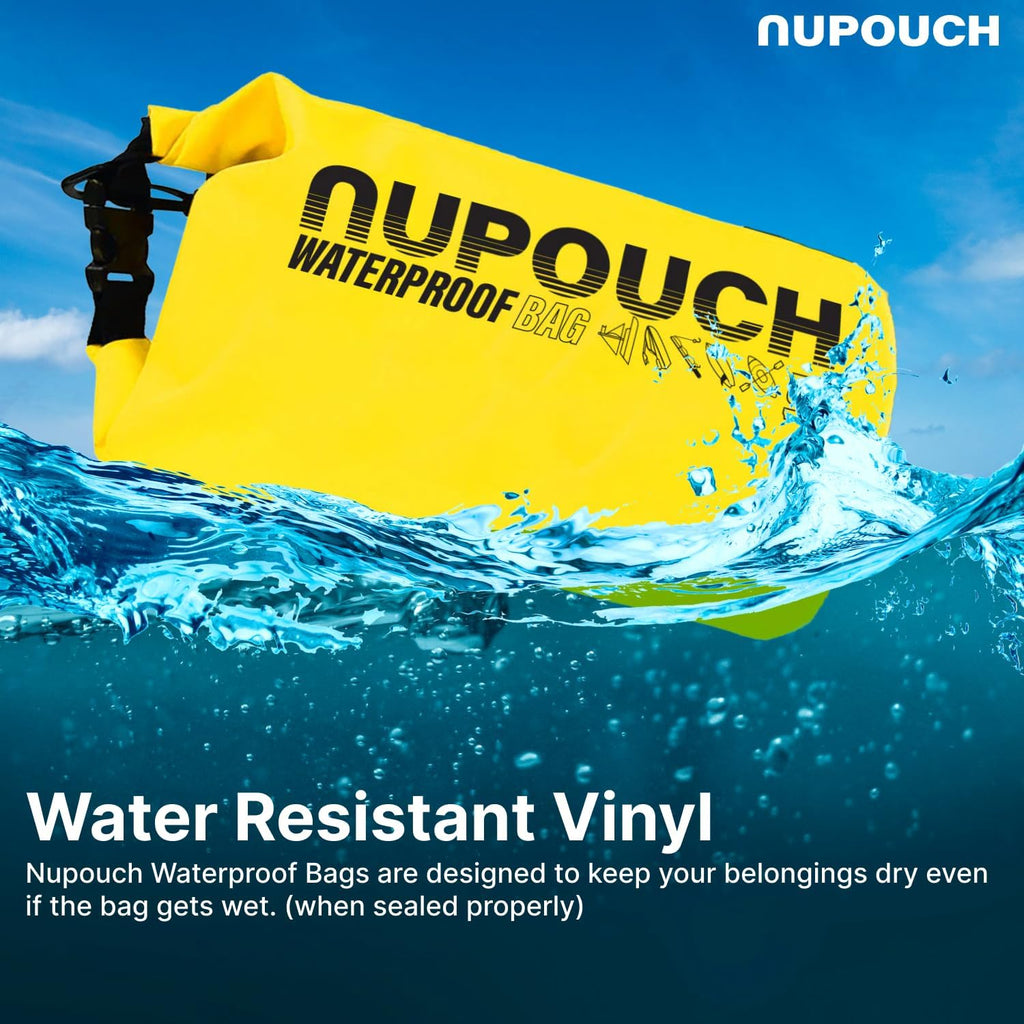 Nupouch Waterproof Dry Bag: 2L/5L/10L/20L Roll Top Lightweight Dry Storage Bag, Backpack for Travel, Swimming, Boating, Kayaking, Camping, or Beach