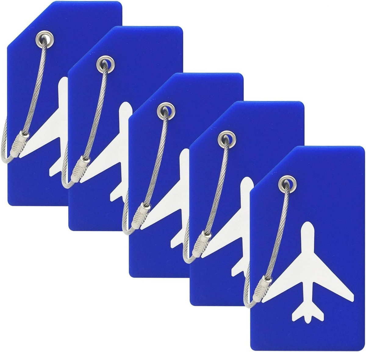 5Pack Silicone Luggage Tag with Name ID Card Perfect to Quickly Spot Luggage Suitcase By Ovener
