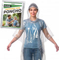 Evelots Rain Poncho for Adults - Disposable Raincoats with Hood - Unisex, Durable Thick Clear Plastic