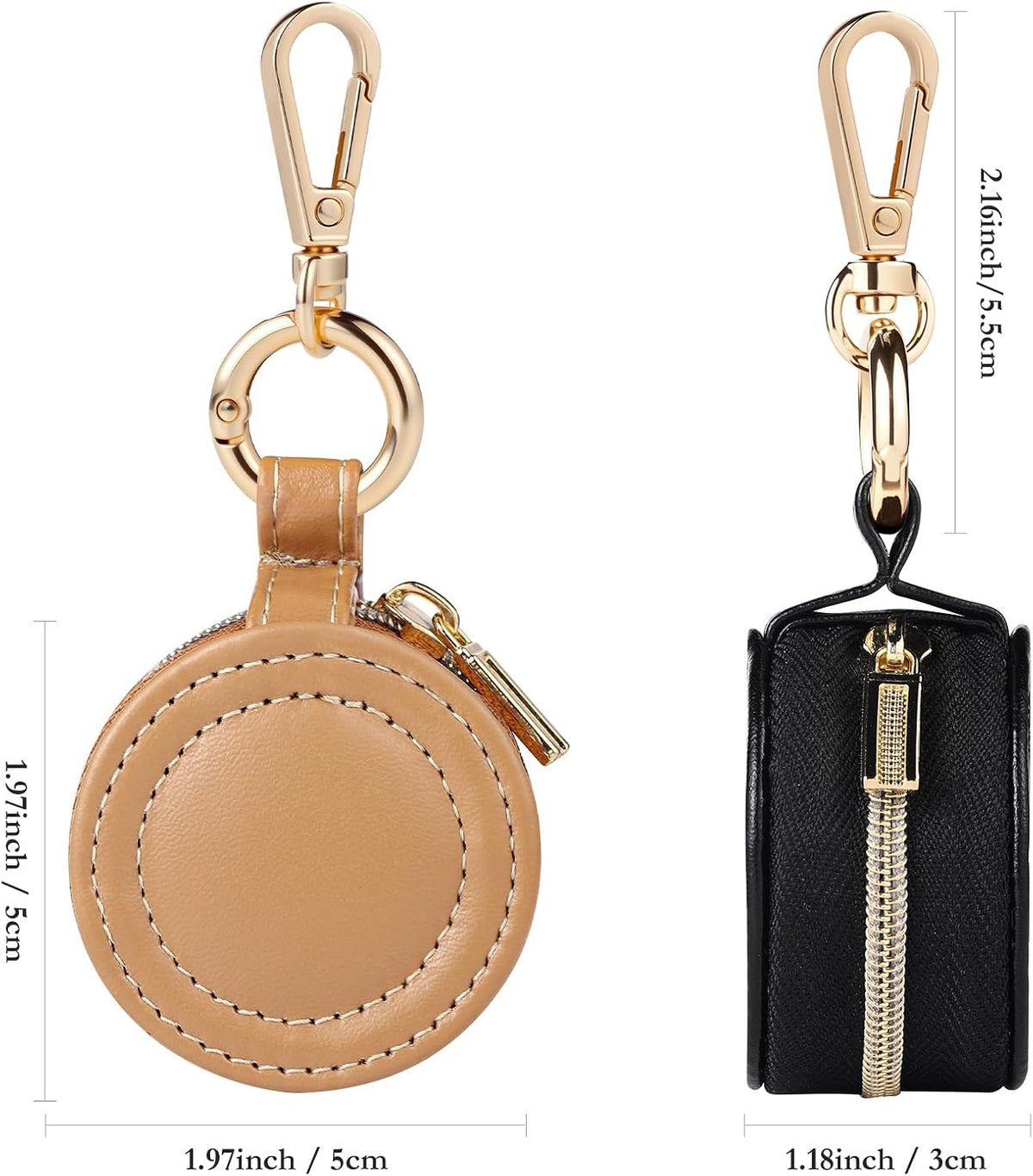 2 Pcs Portable Jewelry Ring Holder Boxs with Keychain