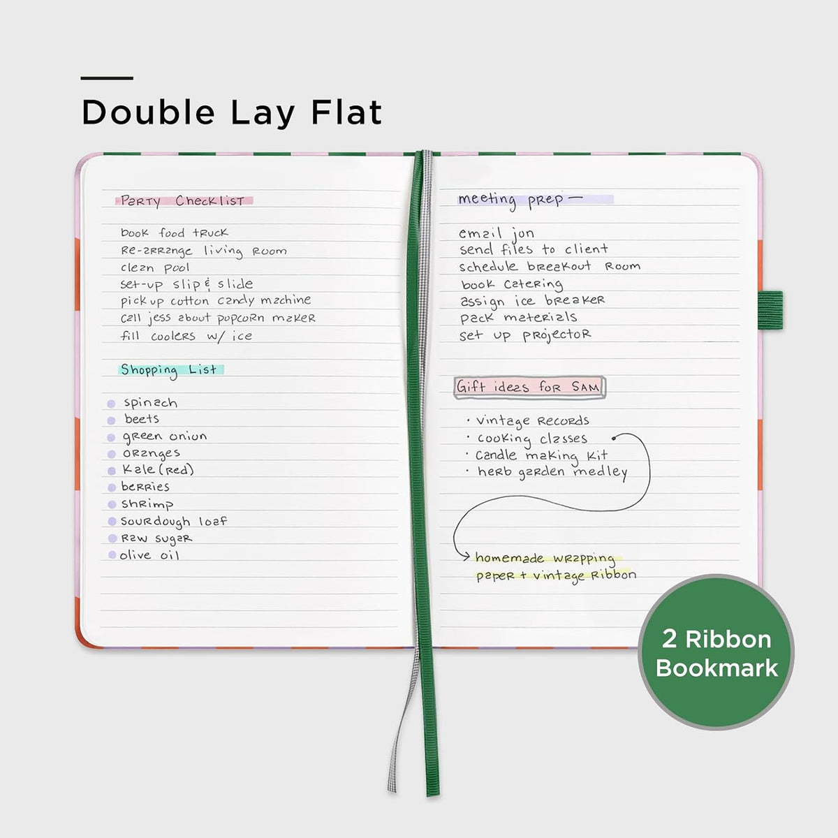 &And Per Se Lined Hardcover Notebook – A5 5.7"x8" College Ruled, 160 Pages, 100gsm Thick Paper – Aesthetic Journal for Women, Gift-Ready Planner, Everyday Writing Notebook (Color Block)