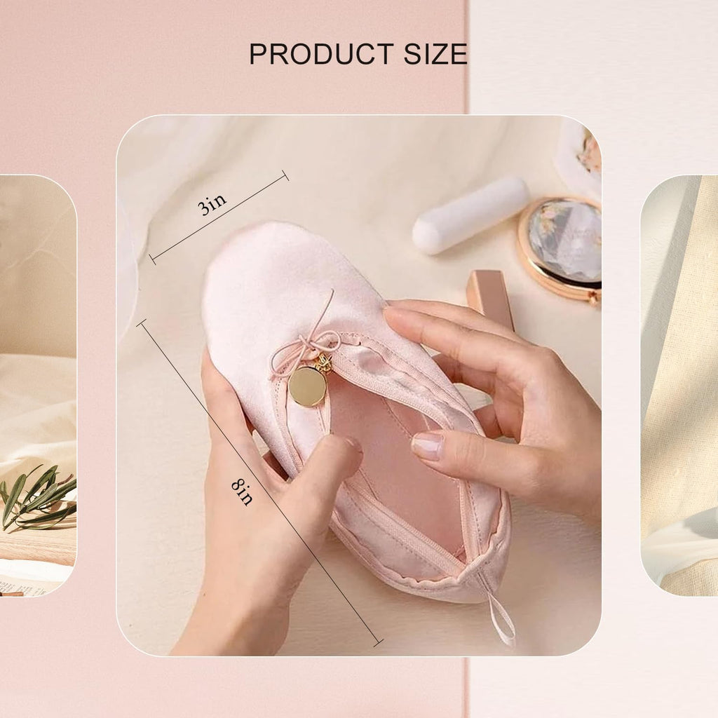 Ballet Shoe Pink Makeup Bag, Dance Recital Gifts for Girls