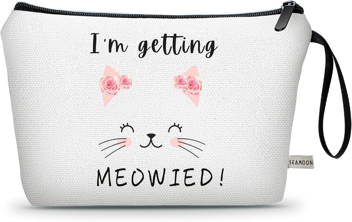 SEAMOON Bride to Be Makeup Bag, Bridal Shower Gifts for Bride Bridesmaid
