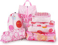 6 Pcs Compression Packing Cubes, Packing Cubes for Travel, Waterproof Luggage Organizer Bags Set, Cute Packaging Cubes for Women Kids Backpack Carry-Ons