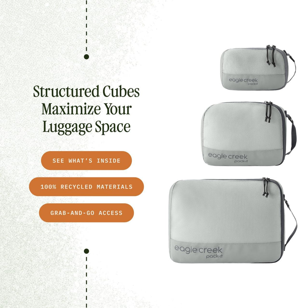Eagle Creek Pack-It Reveal Cube Set, XS/S/M, Storm Grey