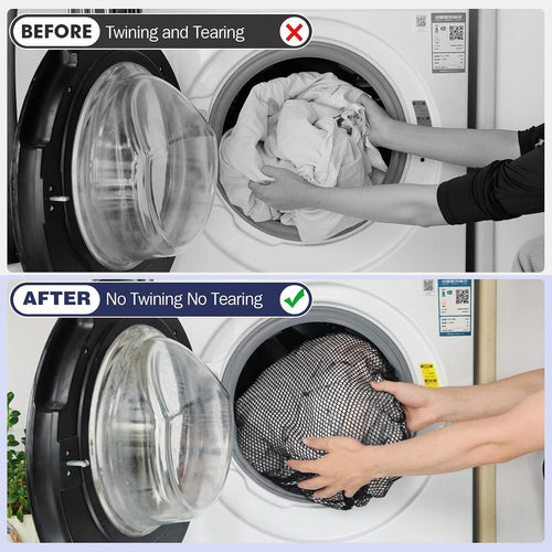 3Pcs Mesh Laundry Bags Washing Machine Mesh Wash Bags Jumbo for Delicates Clothes,Bed Linen,Toys with Drawstring Closure Sturdy (3 XXLarge 28 x 26 Inches,Black)