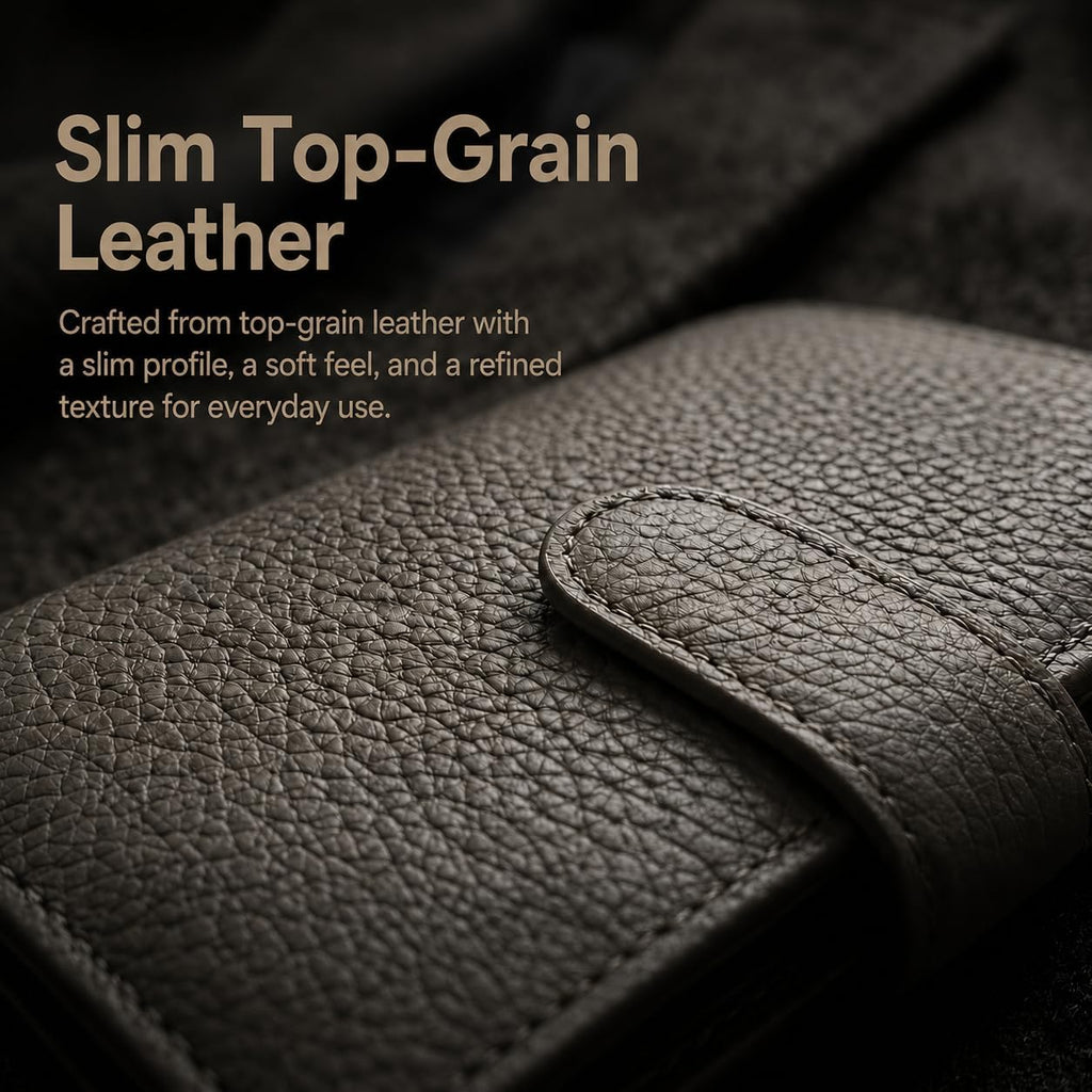 Top Grain Leather Passport Holder for Travel, RFID Blocking Wallet