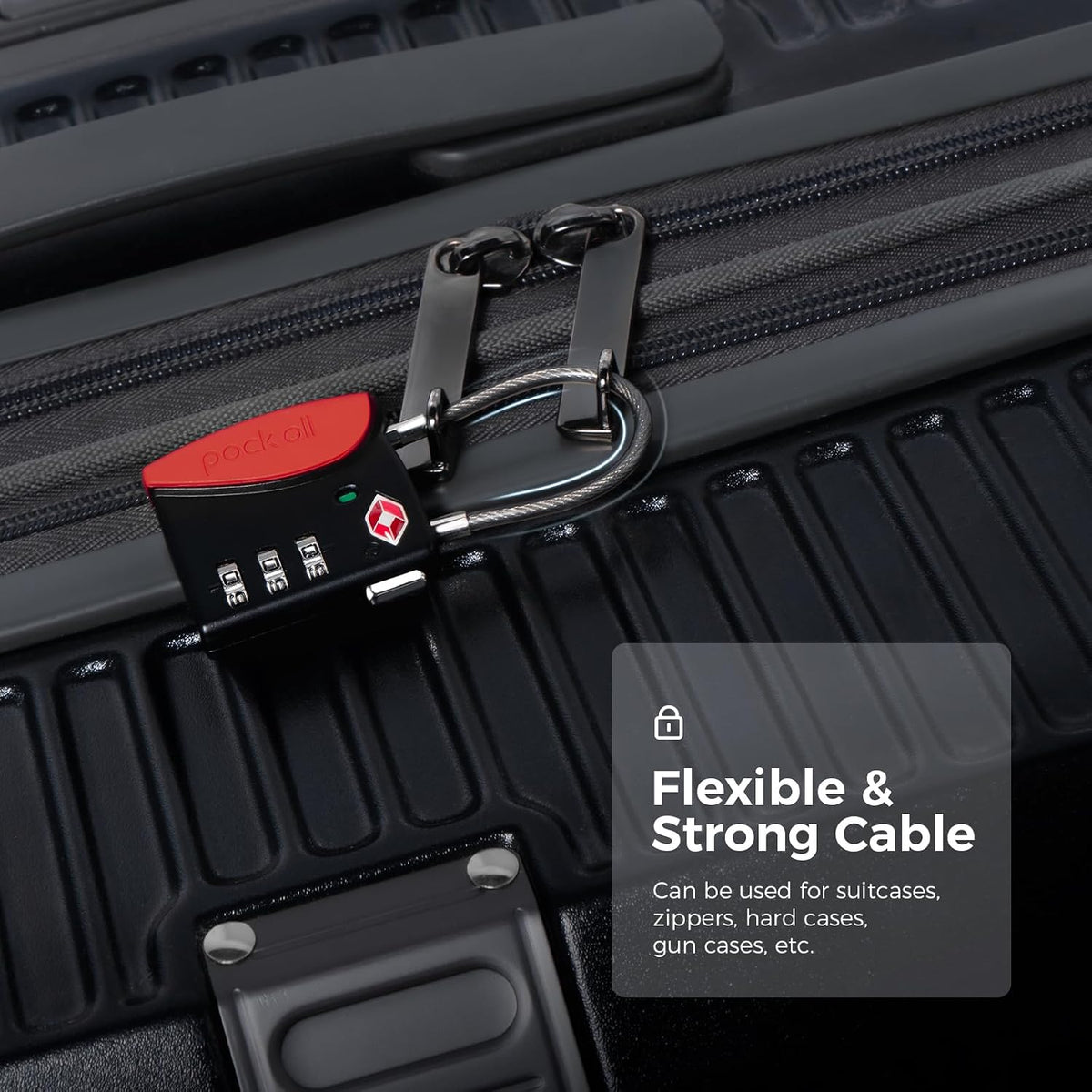 pack all TSA Approved Travel Luggage Locks, Resettable 3-Digit Code
