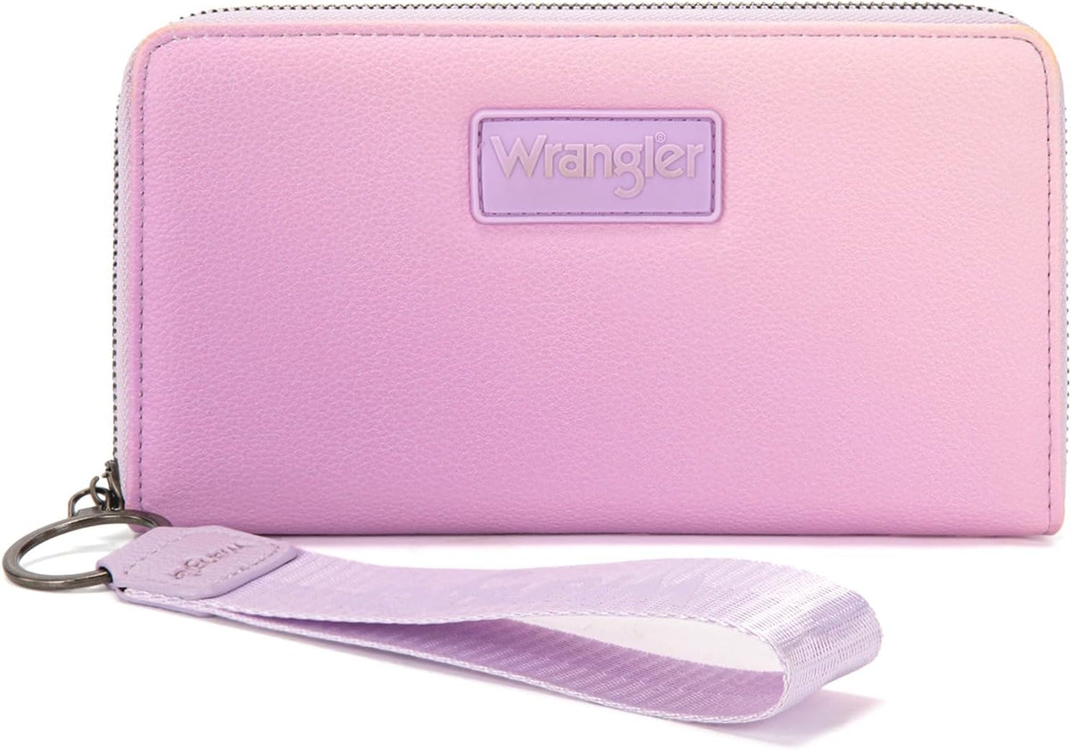 Wrangler Wallet Women RFID Blocking, Gradient Wristlet Wallet for Daily Use