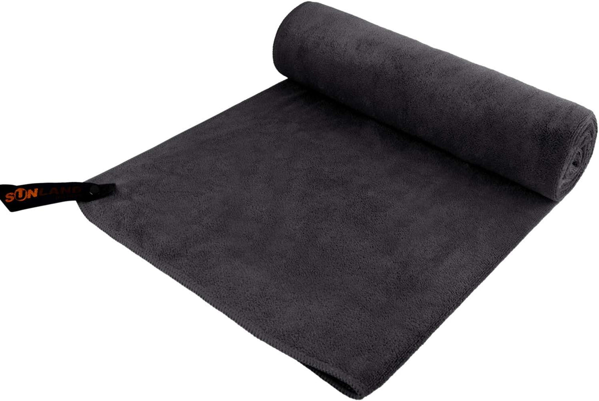 SUNLAND Microfiber Gym Bath Towels for Men Women 24x48In