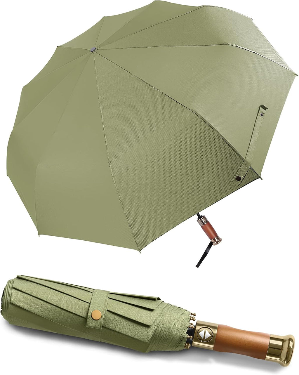 Rain Cats Large 45/50 Inch Umbrellas for rain Strong10 Ribs Fiberglass Umbrella Windproof Wabig Compact Automatic portable Folding Travel Thick Fabric Wood handle