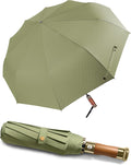 Rain Cats Large 45/50 Inch Umbrellas for rain Strong10 Ribs Fiberglass Umbrella Windproof Wabig Compact Automatic portable Folding Travel Thick Fabric Wood handle
