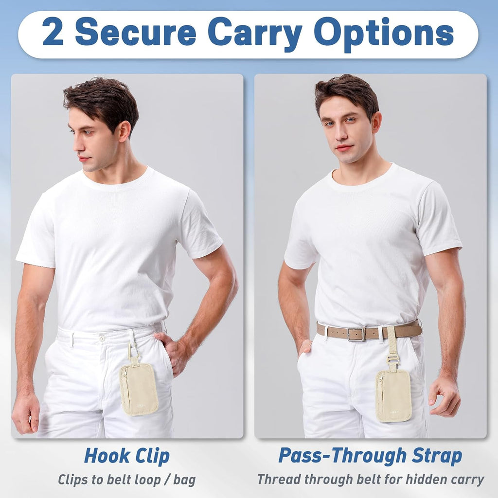 YOYI YOYI RFID Blocking Hidden Stash Clip, Travel Wallet Water-Repellent