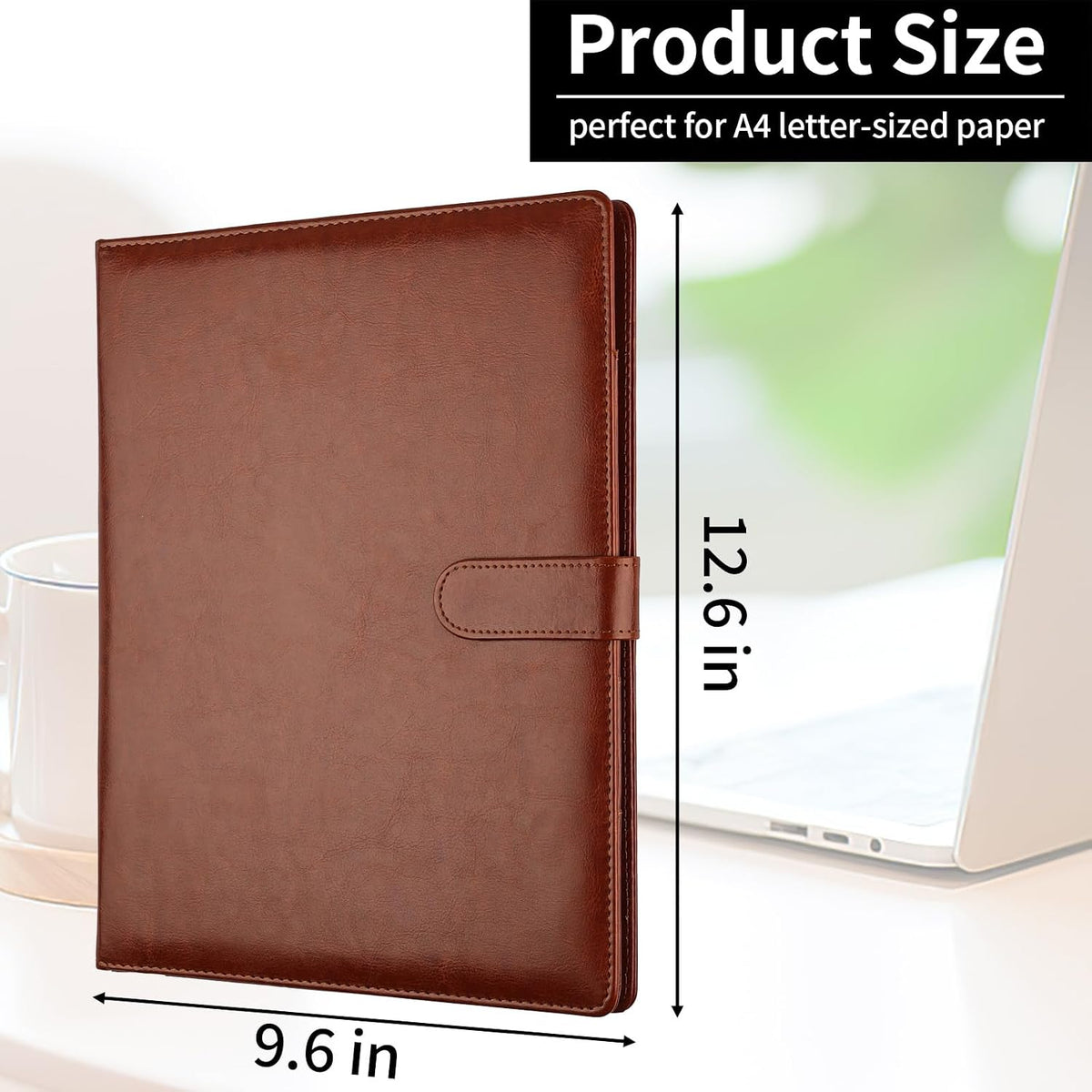 Professional Padfolio with Clipboard, Faux Leather Portfolio Folder Binder