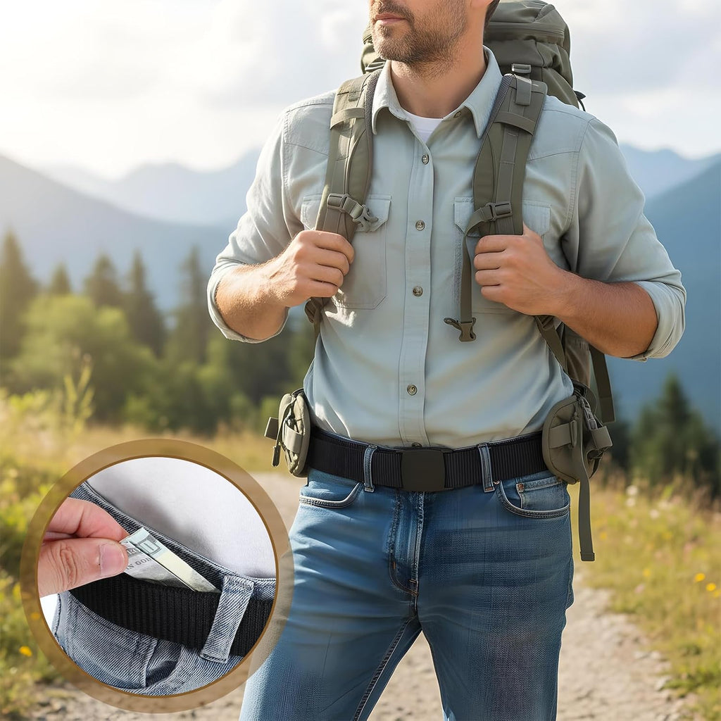 ElevateTech Travel Money Belt, Hidden Money Pouch Security Waist Wallet