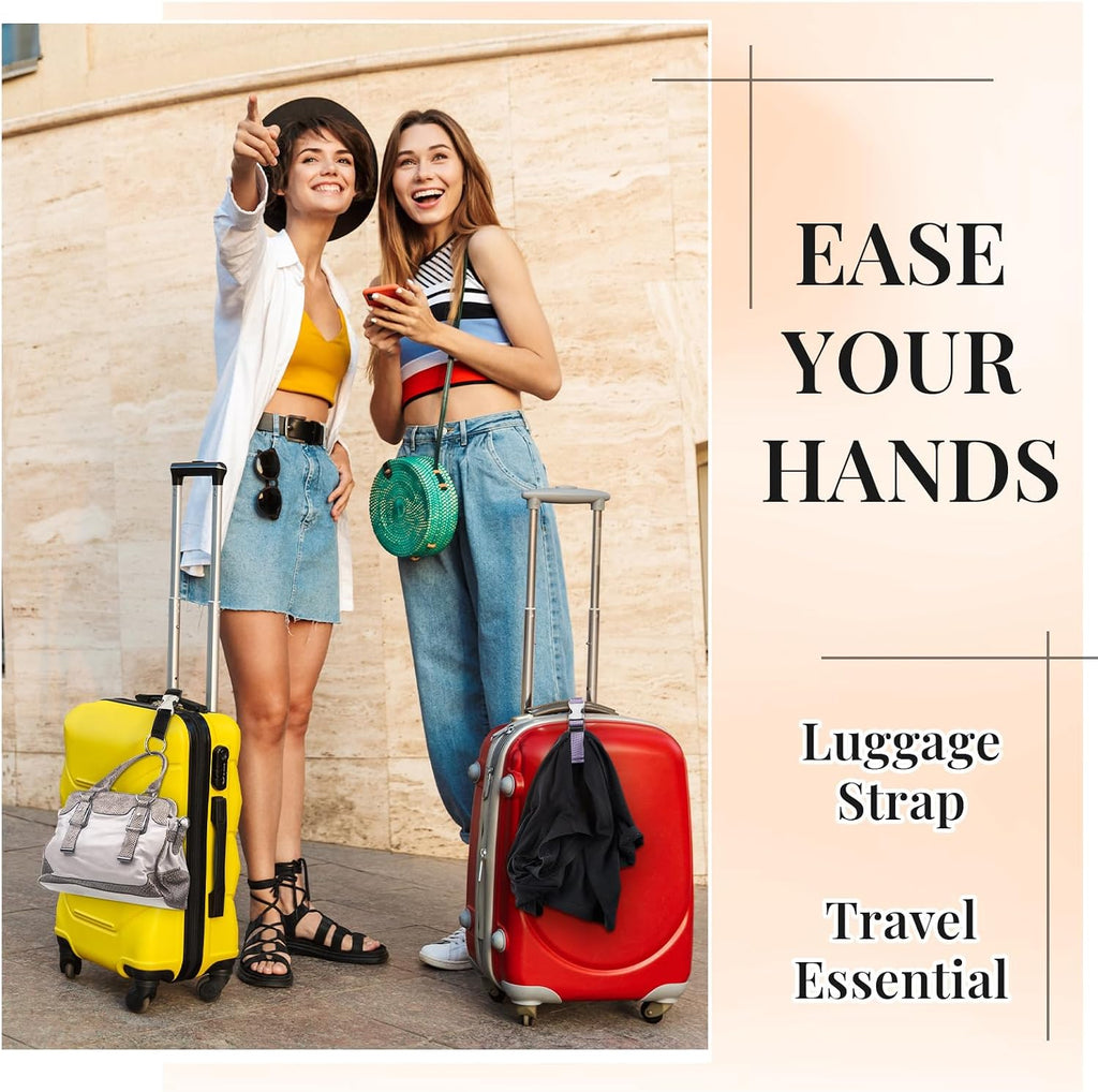 3 Pcs Add a Bag Luggage Straps for Suitcases, Connector Straps