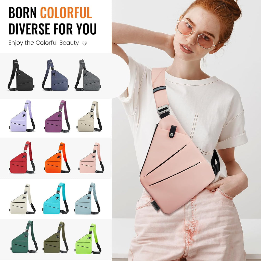 WANDER+® Anti Theft Crossbody Travel Bag for Women Men, Multi-Pocket Crossbody Bag, Slim Sling Bag
