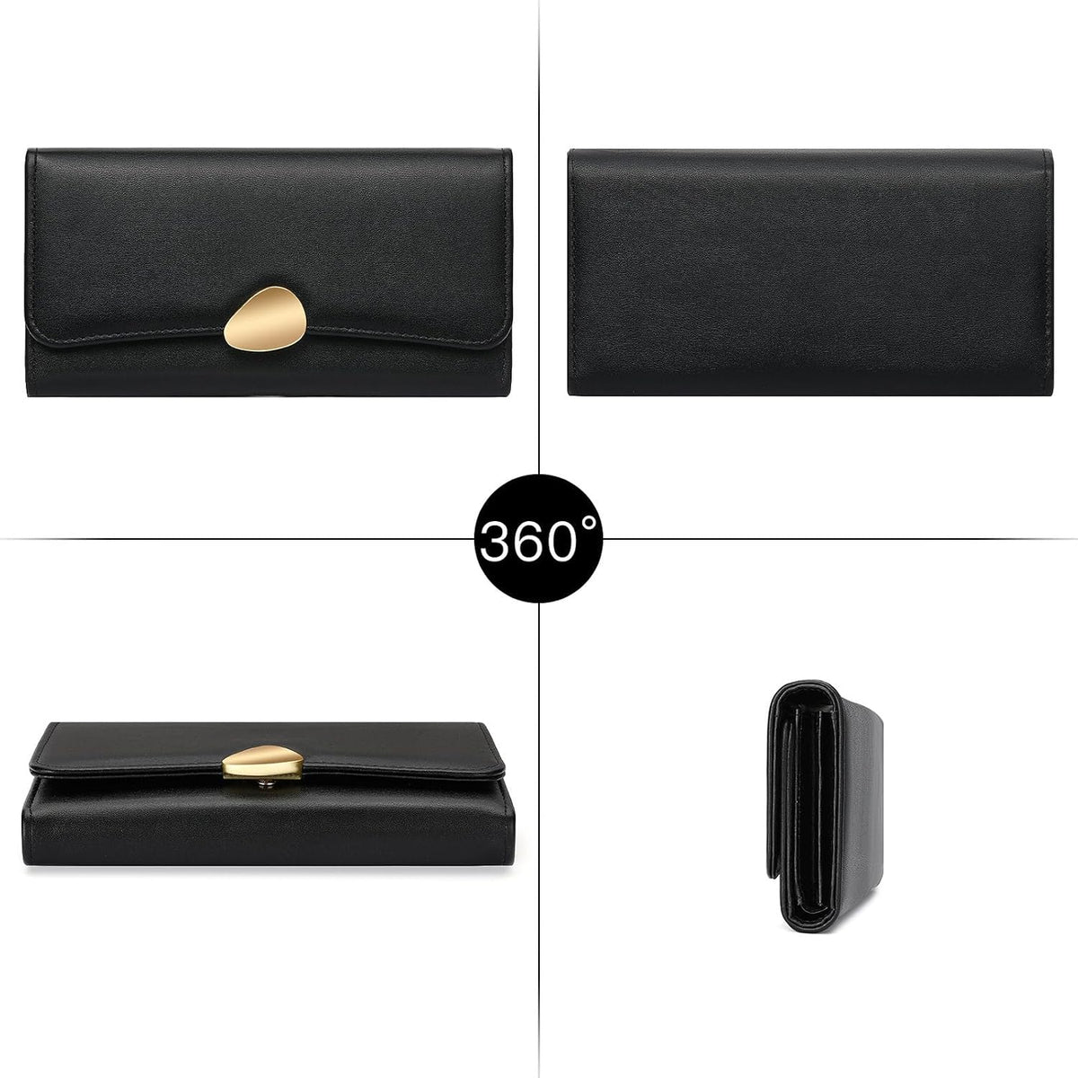FALAN MULE Wallets for Women Trifold Wristlet Wallets Large Capacity RFID Blocking Ladies Purse Credit Card Holder