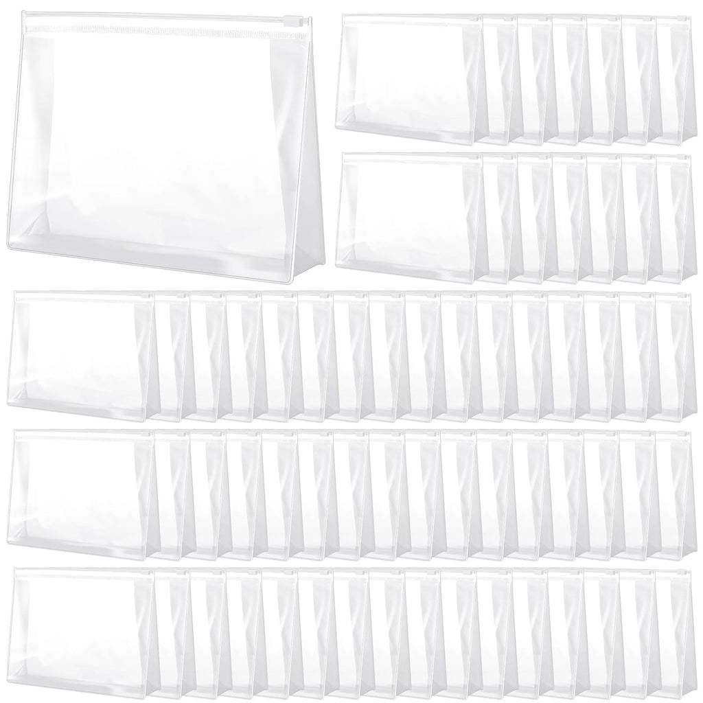 Xuniea 25 Pcs Mini Clear Zipper Makeup Bags,7.8 x 5.9 x 1.9 in
