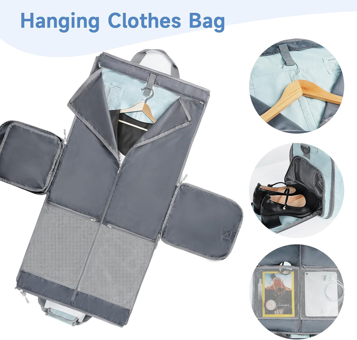 Ytonet Foldable Garment Duffle Bags for Travel, Carry On Convertible Bag