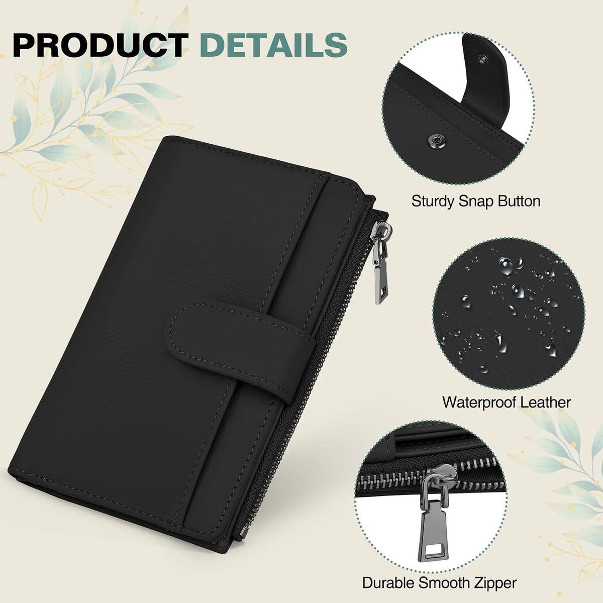 RFID Passport Holder for Travel, Leather Passport Cover Travel Wallet