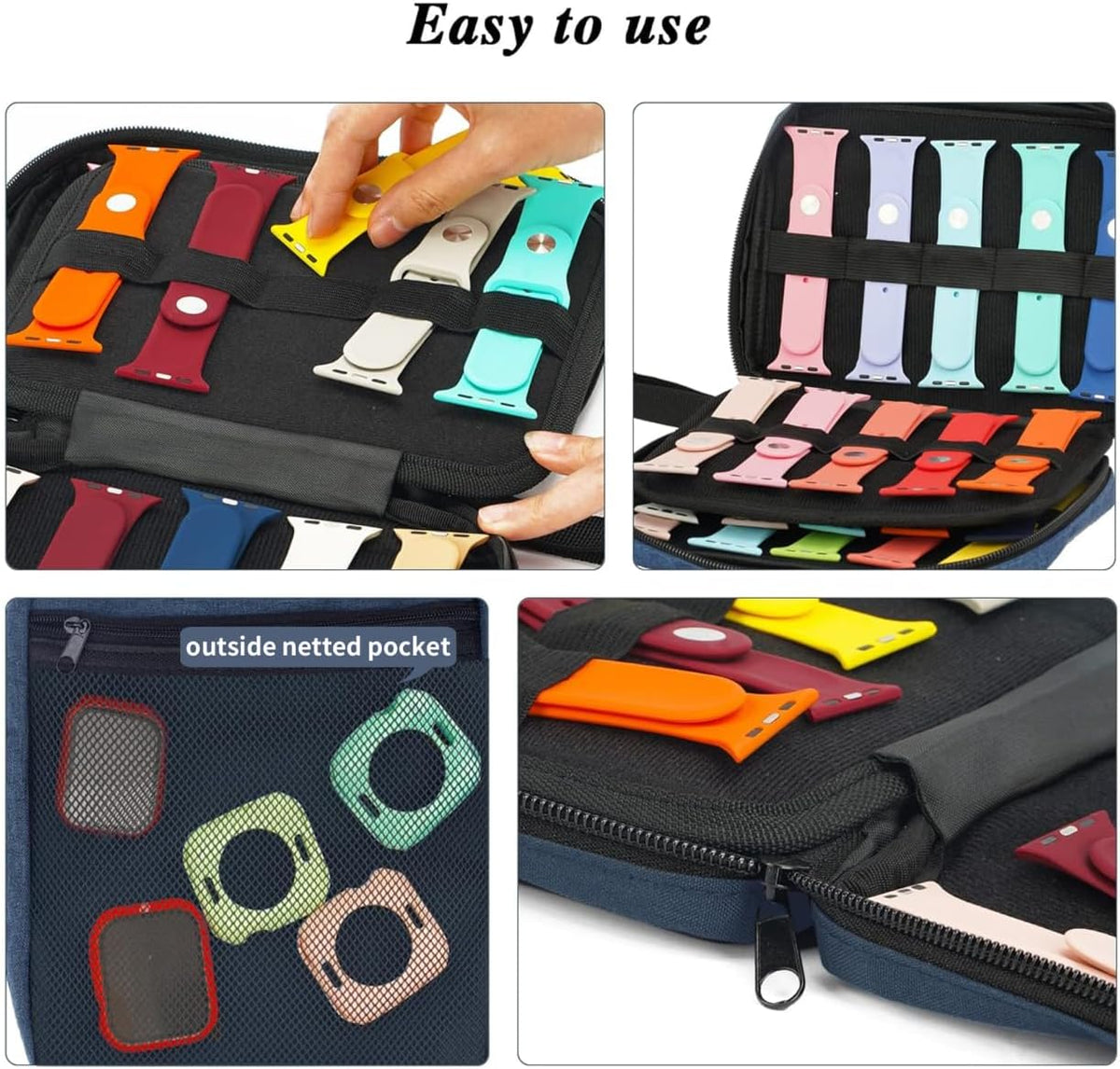 PACMAXI 20 Watch Bands Storage Carrying Case Compatible with Watches