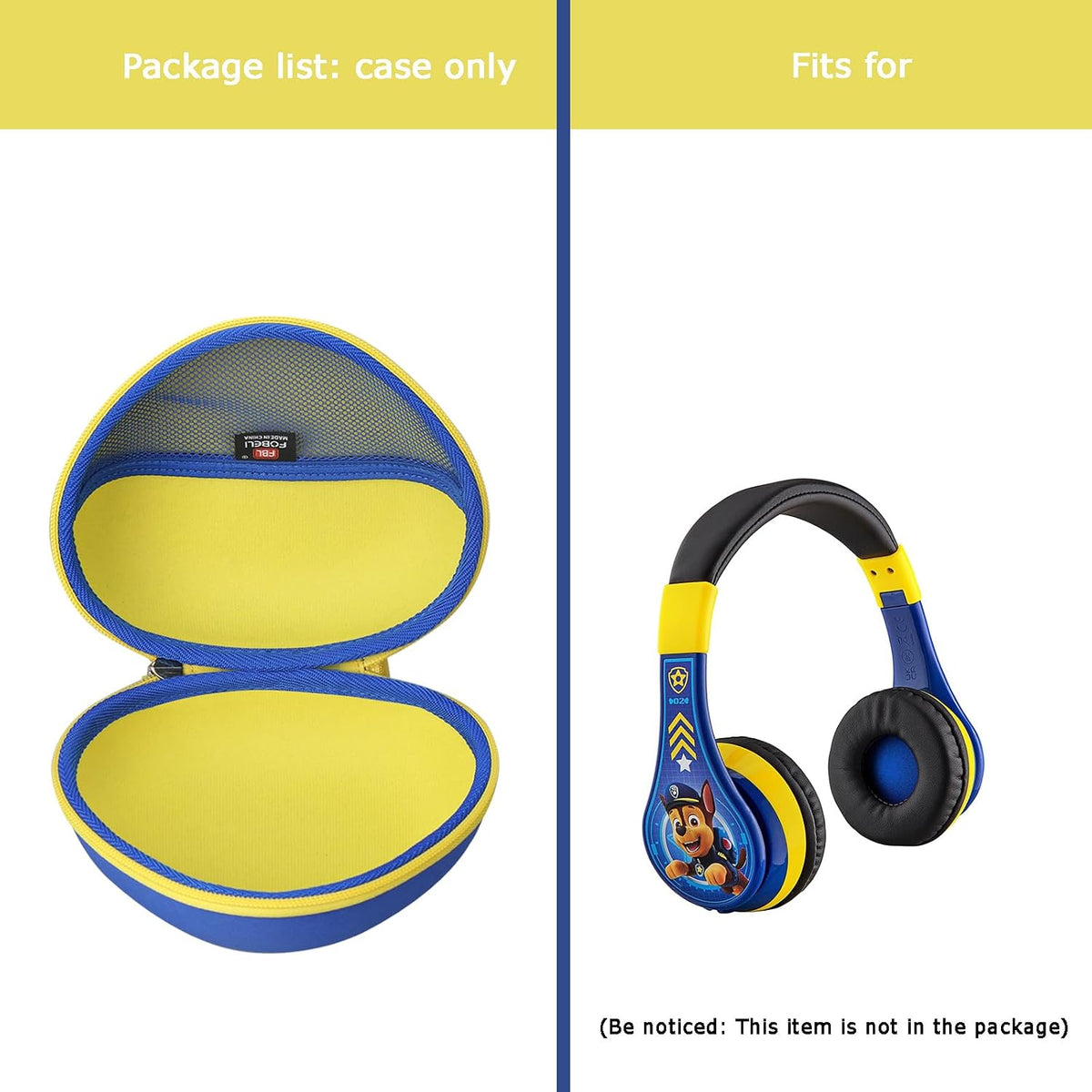 FBLFOBELI EVA Kids Headphone Case for JLab/Acer/eKids Paw Patrol Chase