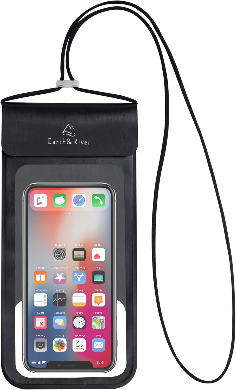 EARTH&RIVER Premium Waterproof Dry Bag Backpack, Extra Thick, Protection for All Water Activities & Camping, Floating Lightweight Dry Bag & IPX8 Waterproof Phone Case (Orange, 10L)