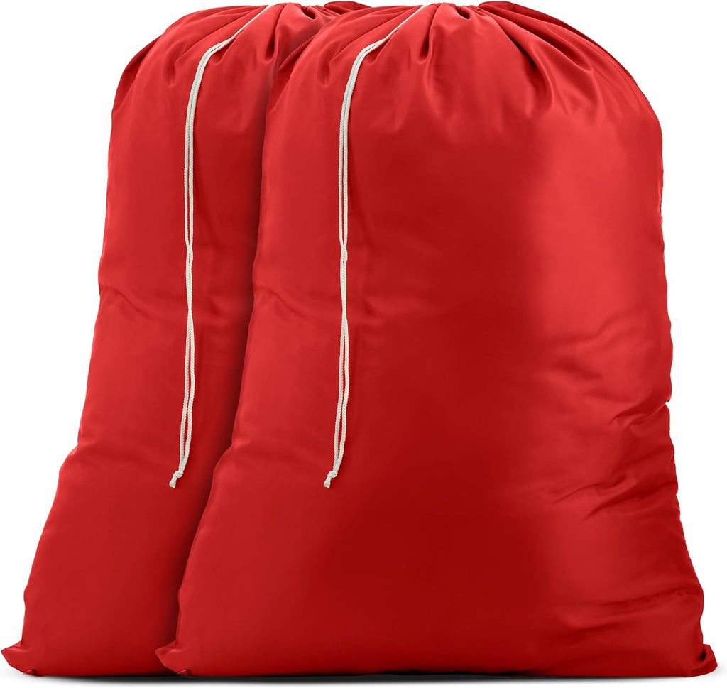 Handy Laundry Bags Nylon Extra Large - Heavy Duty - 2-Pack, Red