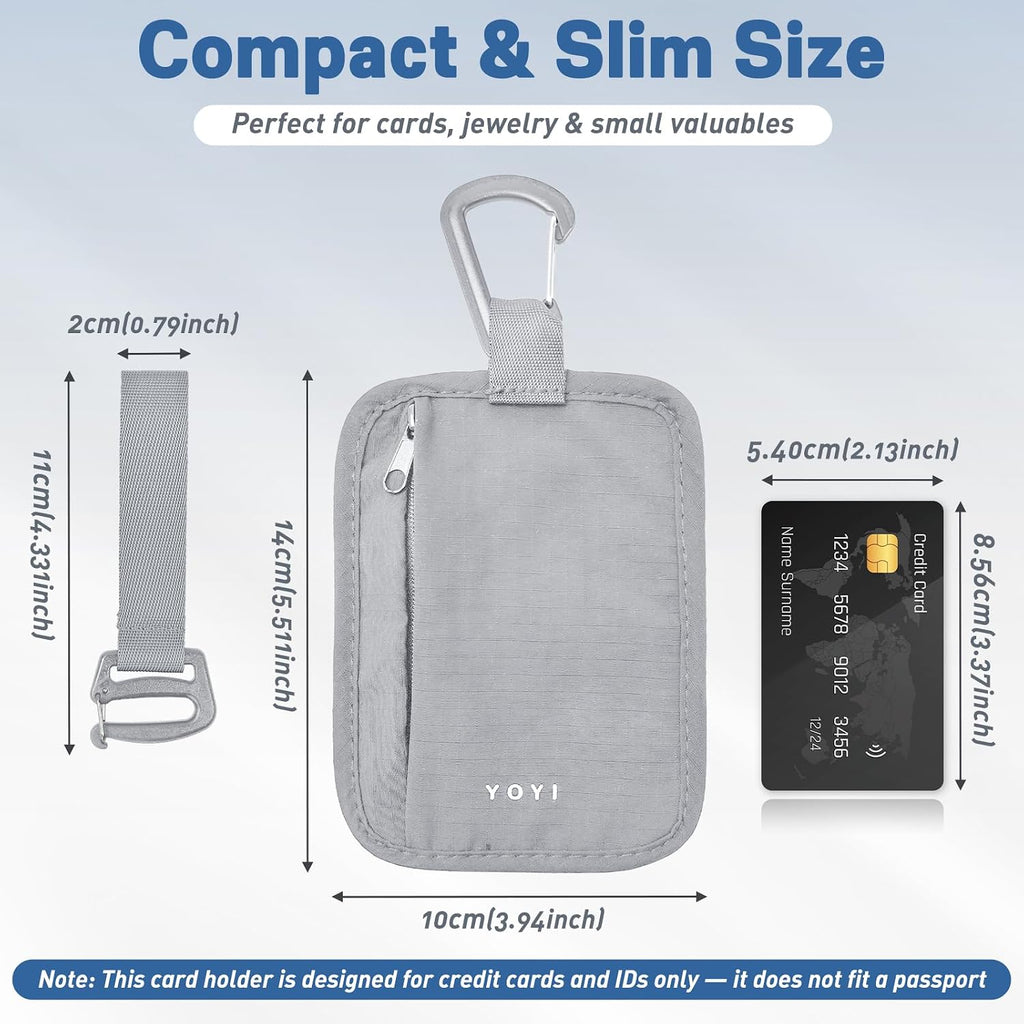 YOYI YOYI RFID Blocking Hidden Stash Clip, Travel Wallet Water-Repellent