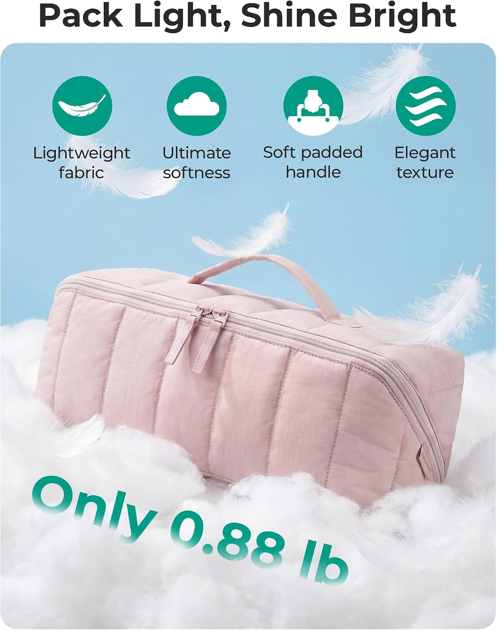 BAGSMART Hair Tool Travel Bag Compatible with Shark FlexStyle, Wide Open