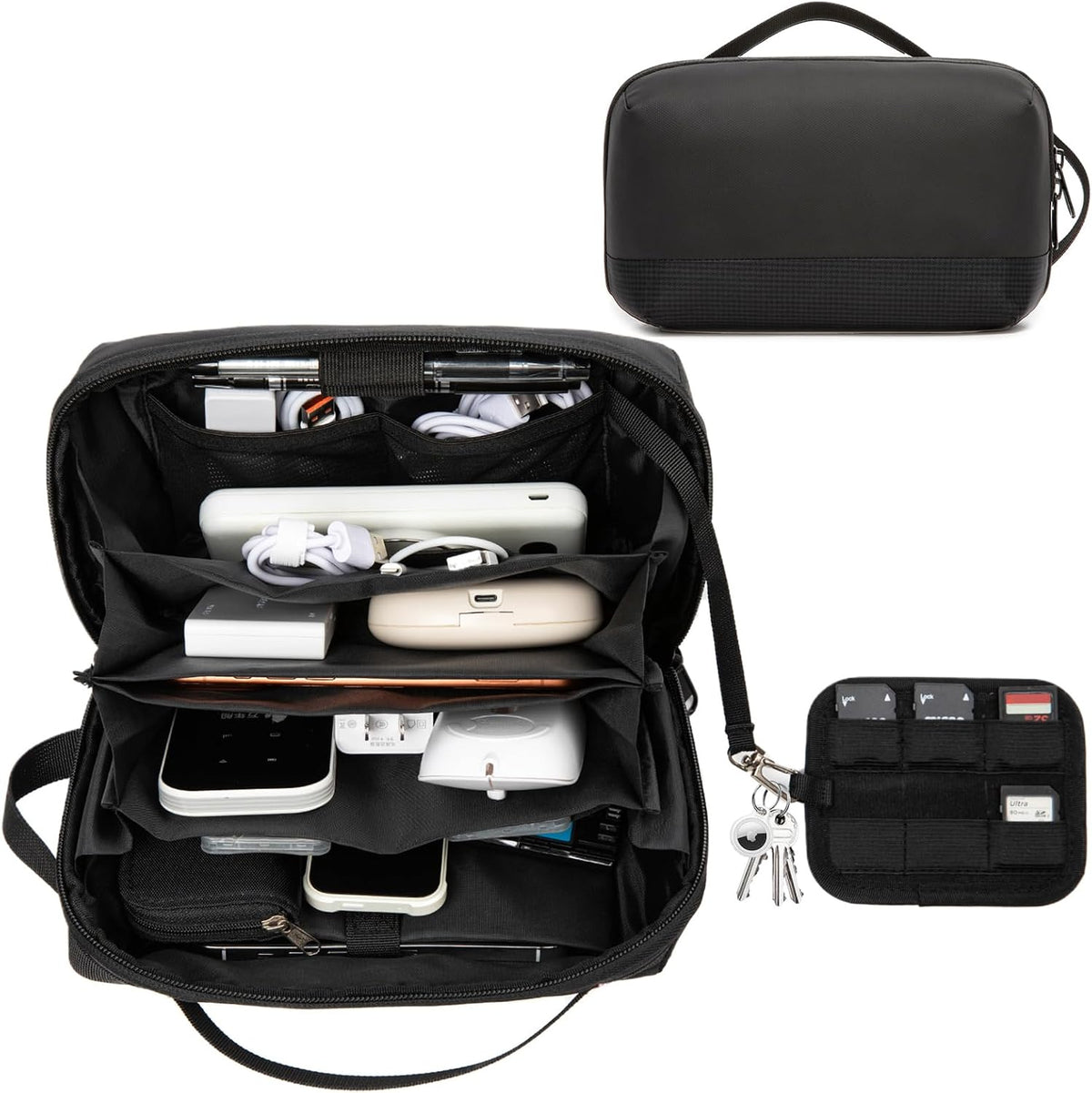 Electronics Organizer Travel Case, Cable Organizer Bags & Cases