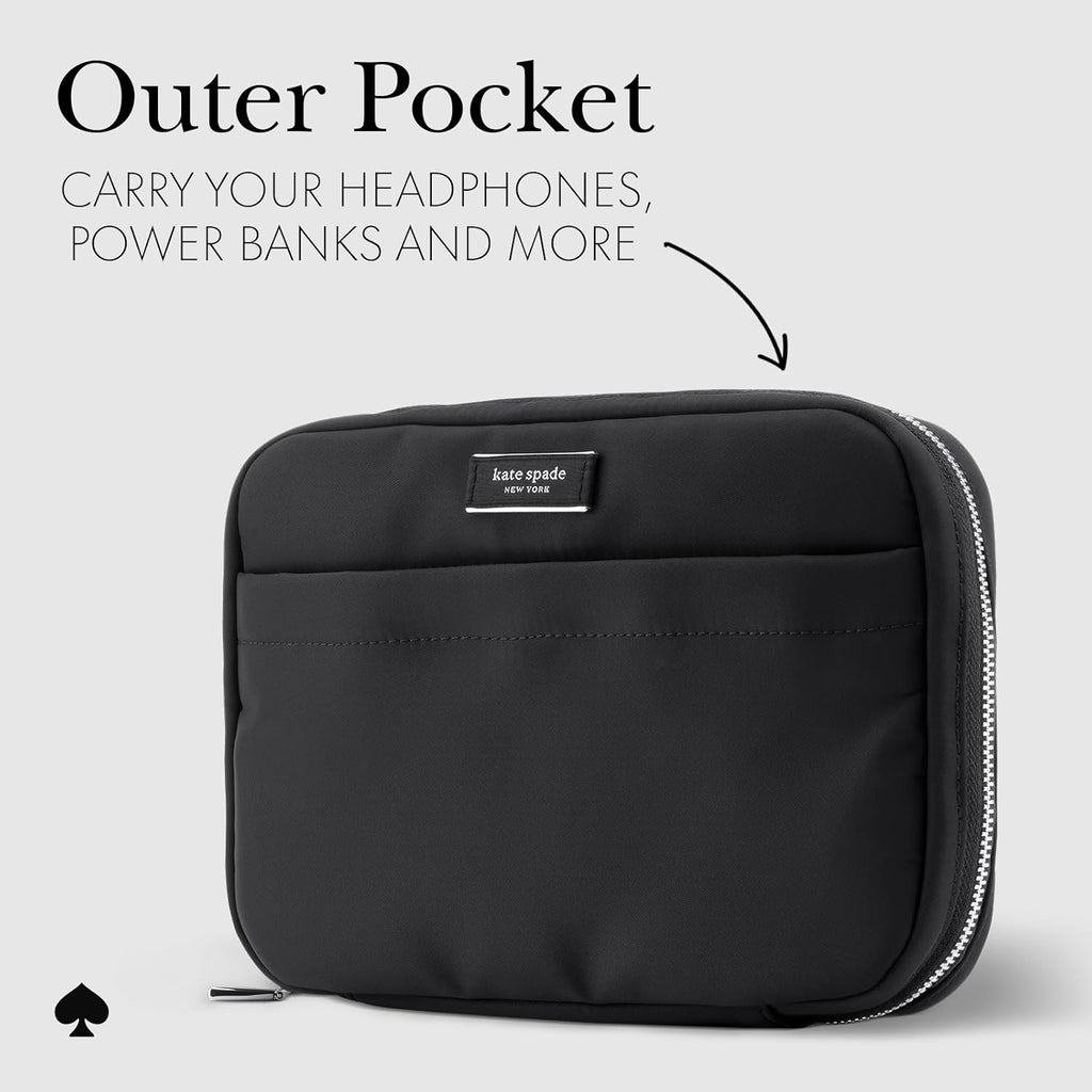 kate spade new york Nylon Tech Organizer Pouch w/Pocket - Signature Black