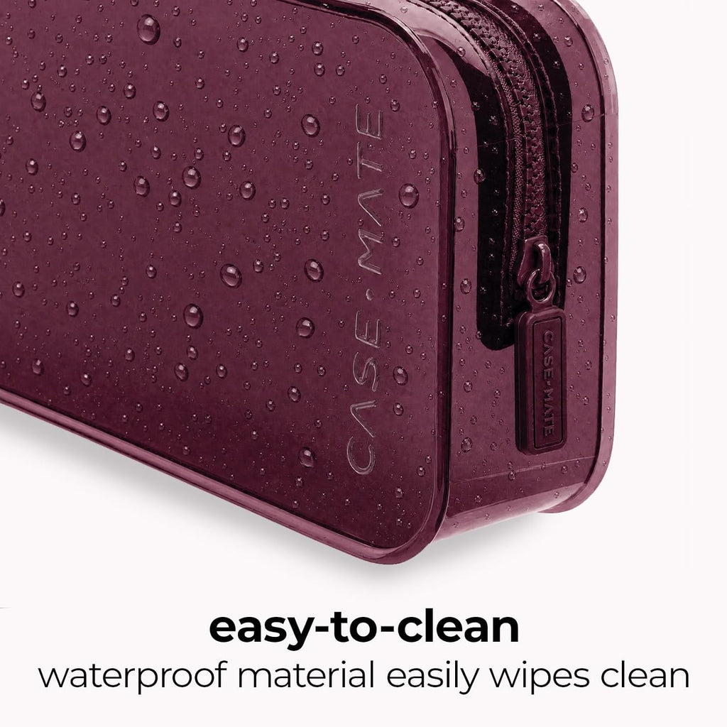 Case-Mate Jelly Makeup Bag - Waterproof Zipper Pouch - Mulberry