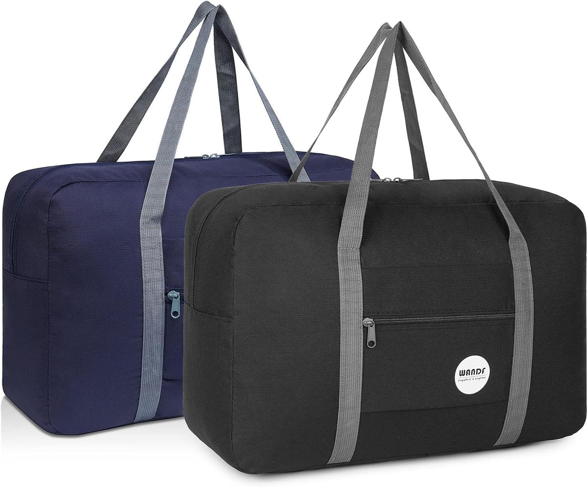 WANDF 2 Piece Personal Item Travel Bag, Carry On Duffle Bag