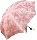 Foldable Lace Sun Parasol UPF 50+ UV Protection Flower Embroidery Vintage Umbrella