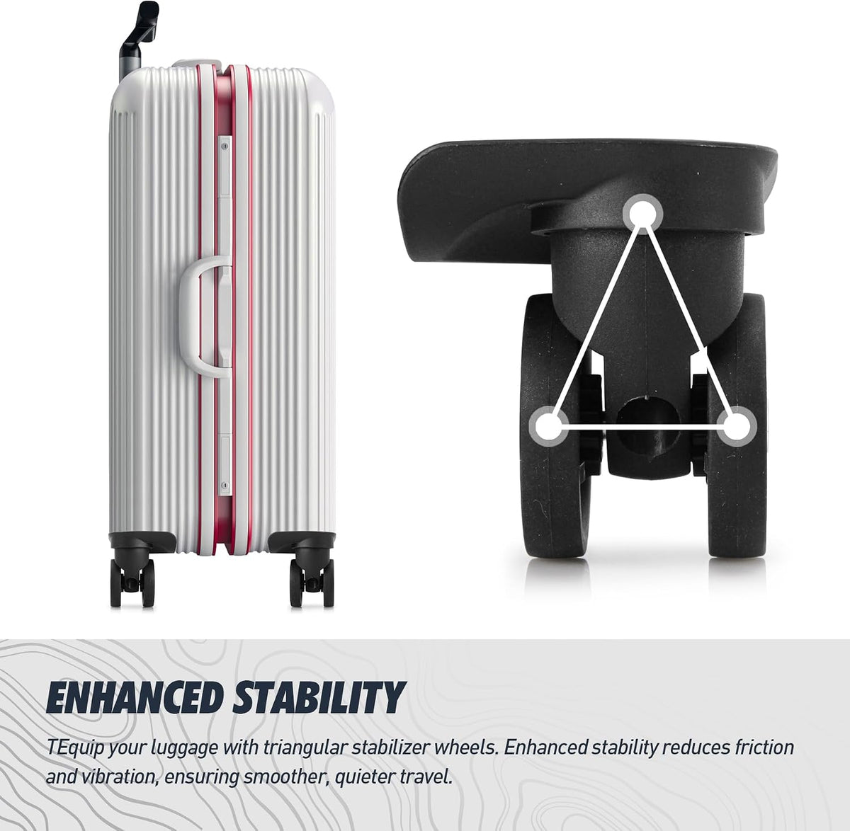 1 Pair Smooth Luggage Replacement Wheels DL045, Low-Noise Swivel Casters