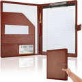 Professional Padfolio with Clipboard, Faux Leather Portfolio Folder Binder